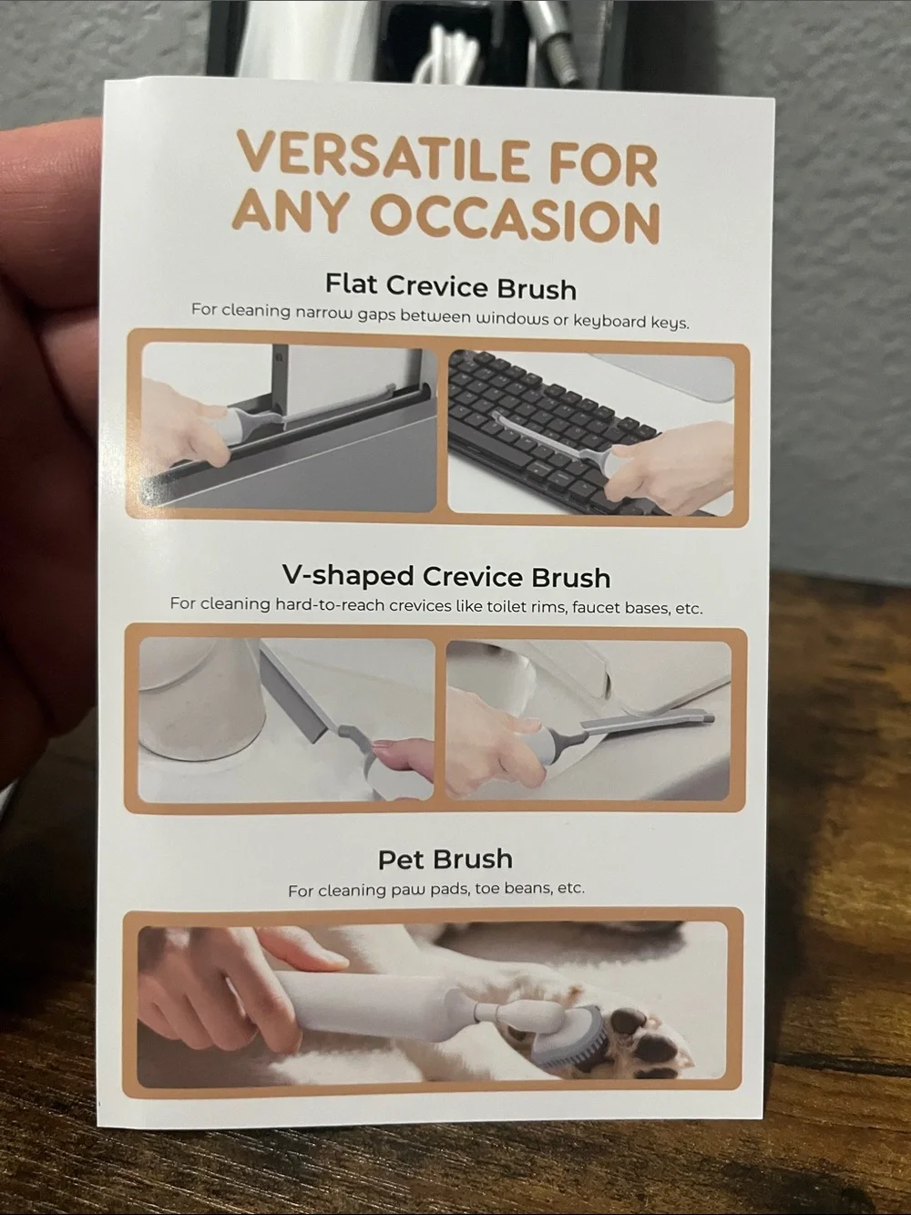Electric Crevice Cleaning Brush for Pets - White- NWT!! Never used